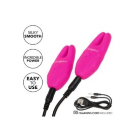 Morsetti vibranti rosa per capezzoli Silicone Remote Nipple Clamps ...