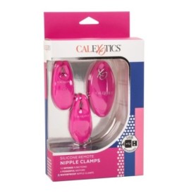 Morsetti vibranti rosa per capezzoli Silicone Remote Nipple Clamps ...