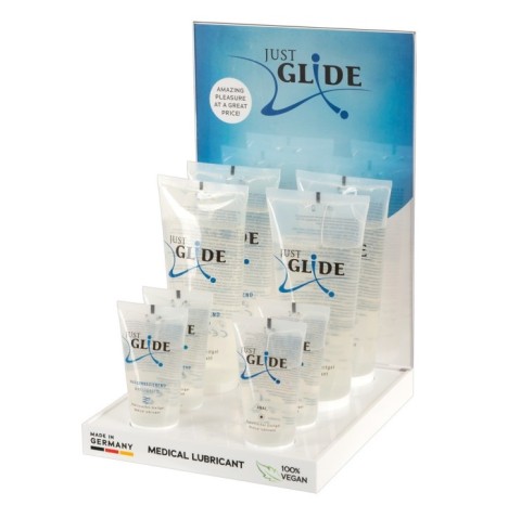 Lubrificante set 8 pz + espositore Waterbased Display Just Glide - ...