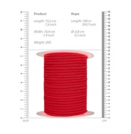 Corda per shibari Ouch - Bondage Rope - 100 Meters - Red - Costritt...