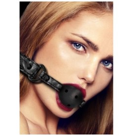 Morso forato Breathable Luxury Ball Gag - Black - Morsi - Sexy Shop...