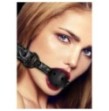 Morso forato Breathable Luxury Ball Gag - Black