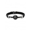 Morso con strass Breathable Ball Gag - with Diamond Studded Straps - Black