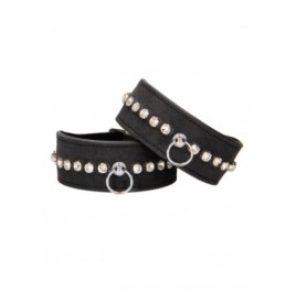 Polsini per caviglie Diamond Studded Ankle Cuffs - Black - Manette ...