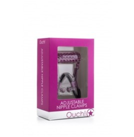 Morsetti per capezzoli Adjustable Nipple Clamps - Pink - Pinze e Su...