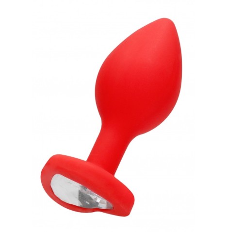 Plug con gioielllo Diamond Heart Butt Plug - Regular - Red - Plug A...