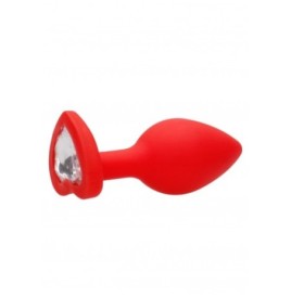 Plug con gioielllo Diamond Heart Butt Plug - Regular - Red - Plug A...