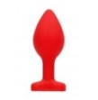 Plug con gioielllo Diamond Heart Butt Plug - Regular - Red