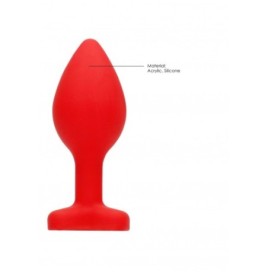 Plug con gioielllo Diamond Heart Butt Plug - Regular - Red - Plug A...