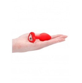 Plug con gioielllo Diamond Heart Butt Plug - Regular - Red - Plug A...