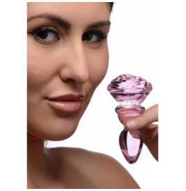 Plug in vetro Glass Small Anal Plug - Pink Rose - Falli Vetro - Sex...