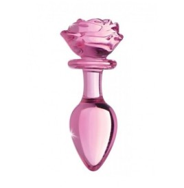 Plug in vetro Glass Large Anal Plug - Pink Rose - Falli Vetro - Sex...