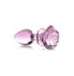 Plug in vetro Glass Large Anal Plug - Pink Rose