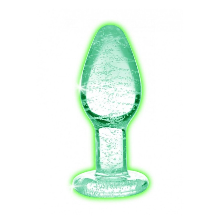 Plug fosforescente Glow-In-The-Dark Glass Anal Plug - Small