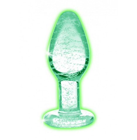 Plug fosforescente Glow-In-The-Dark Glass Anal Plug - Small - Falli...