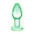 Plug fosforescente Glow-In-The-Dark Glass Anal Plug - Small