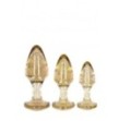 Kit plug Acrylic Goldchip Butt Plug Set - Gold