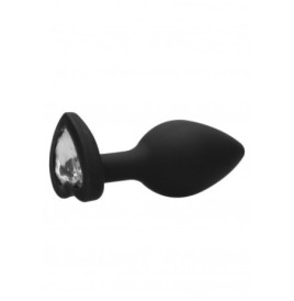 Plug mini Diamond Heart Butt Plug - Regular - Black - Plug Anale - ...