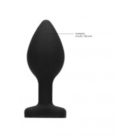 Plug mini Diamond Heart Butt Plug - Regular - Black - Plug Anale - ...