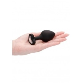 Plug medio Diamond Heart Butt Plug - Large - Black - Plug Anale - S...