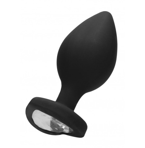 Plug extra large Diamond Heart Butt Plug - Extra Large - Black - Pl...