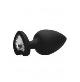 Plug extra large Diamond Heart Butt Plug - Extra Large - Black - Pl...