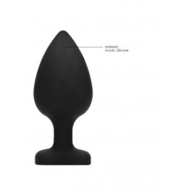 Plug extra large Diamond Heart Butt Plug - Extra Large - Black - Pl...