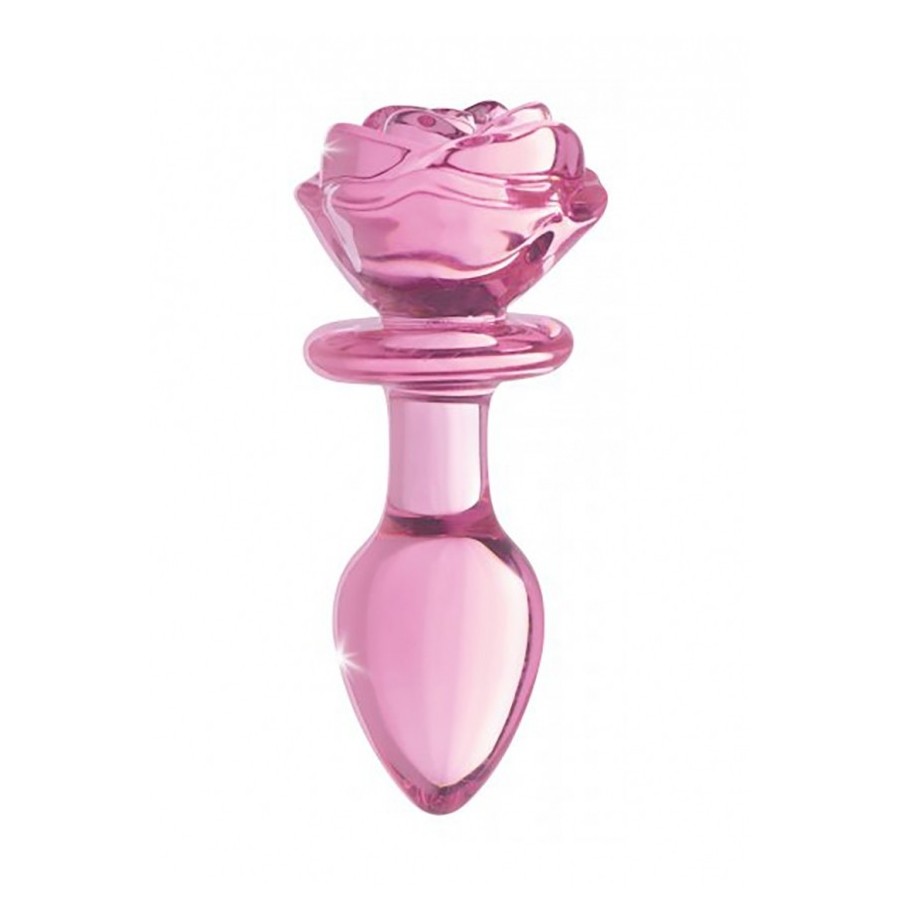 Plug in vetro Glass Medium Anal Plug - Pink Rose