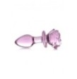 Plug in vetro Glass Medium Anal Plug - Pink Rose