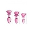 Plug in vetro Glass Medium Anal Plug - Pink Rose