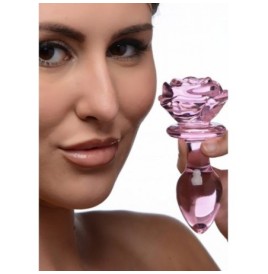 Plug in vetro Glass Medium Anal Plug - Pink Rose - Falli Vetro - Se...