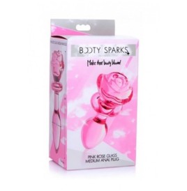 Plug in vetro Glass Medium Anal Plug - Pink Rose - Falli Vetro - Se...