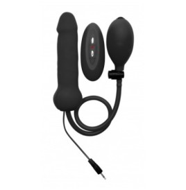 Vibratore gonfiabile Inflatable Vibrating Silicone Dong - Black - V...