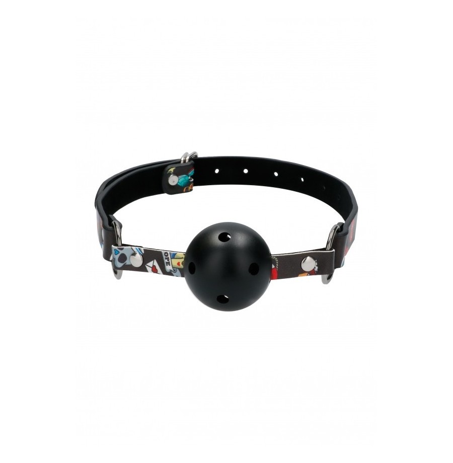 Morso Breatheable Ball Gag - Old School Tattoo Style - Black