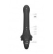 Doppio vibratore strapless nero Satu - Black