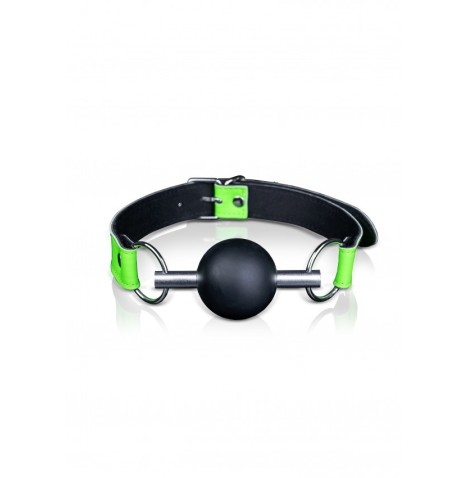 Morso bondage Solid Ball Gag - Glow in the Dark - Neon Green/Black ...