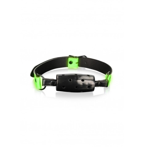 Morso Cylinder Gag - Glow in the Dark - Neon Green/Black - Sadomaso...