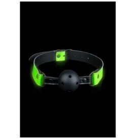 Morso Breathable Ball Gag - Glow in the Dark - Neon Green/Black - S...