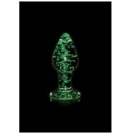 Plug Glass Butt - Glow in the Dark - Large - Clear - Sex toys - Sex...