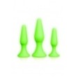 Kit plug Butt Set - Glow in the Dark - Neon Green/Black