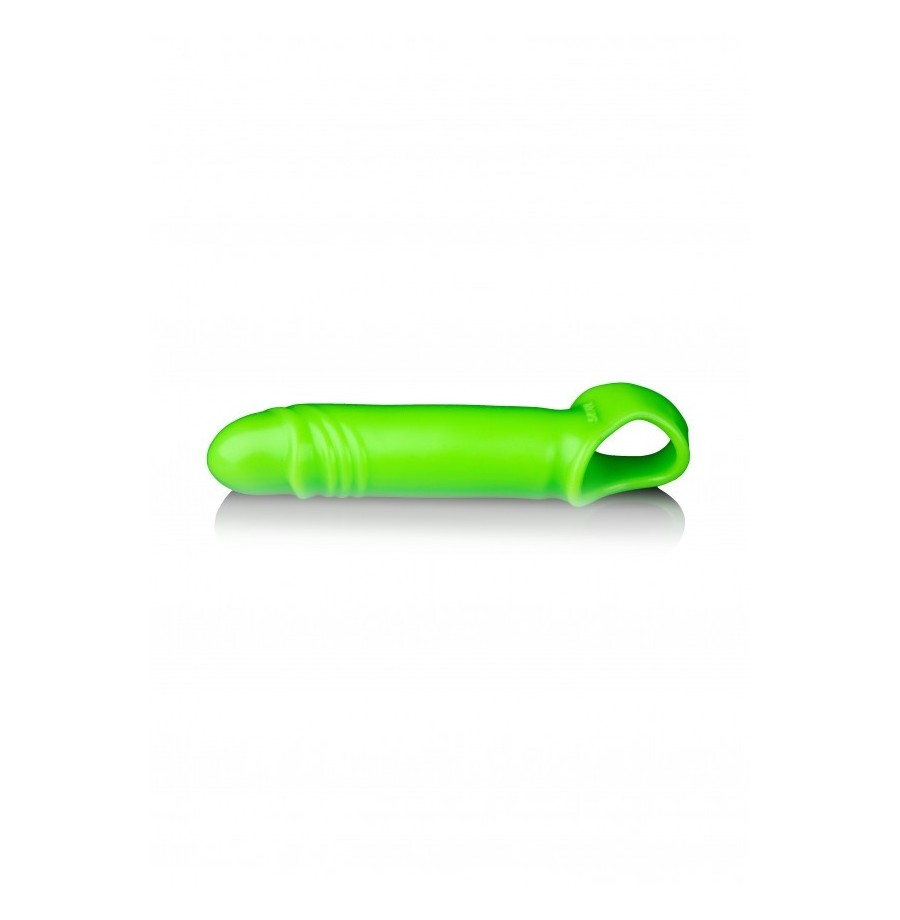 Guaina fallica Smooth Stretchy Penis Sleeve - Glow in the Dark - Neon Green