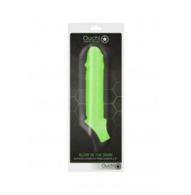 Guaina fallica Smooth Stretchy Penis Sleeve - Glow in the Dark - Ne...