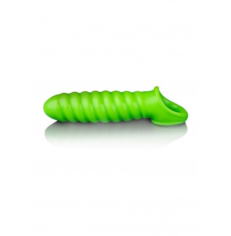 Guaina per pene Swirl Stretchy Penis Sleeve - Glow in the Dark - Ne...