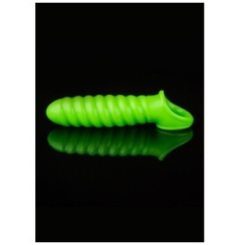 Guaina per pene Swirl Stretchy Penis Sleeve - Glow in the Dark - Ne...