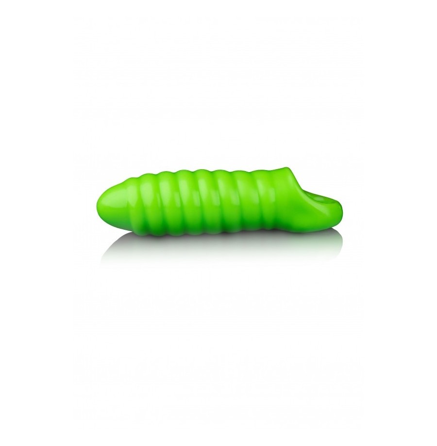 Guaina Swirl Thick Stretchy Penis Sleeve - GitD - Neon Green