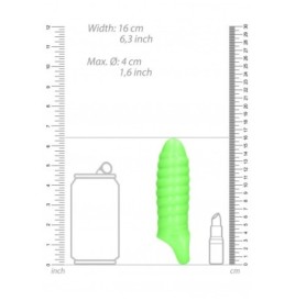 Guaina Swirl Thick Stretchy Penis Sleeve - GitD - Neon Green - Sex ...