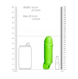 Guaina fallica Smooth Thick Stretchy Penis Sleeve - GitD - Neon Gre...