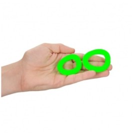 Kit anello fallico 2 pcs Cock Ring Set - Glow in the Dark - Neon Gr...