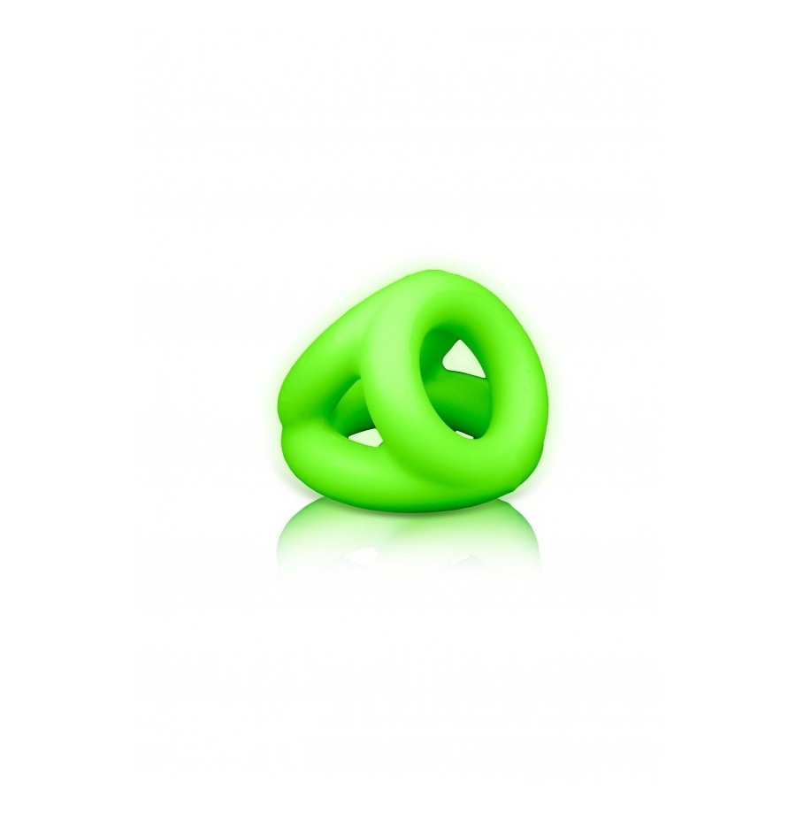 anello fallico Cock Ring & Ball Strap - Glow in the Dark - Neon Green