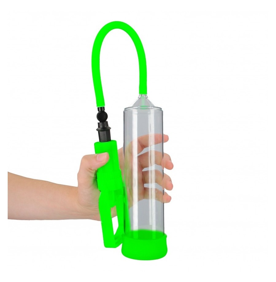 Pompa per pene Comfort Beginner Pump - Glow in the Dark - Neon Green